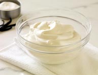 Chantilly cream made with creme fraiche