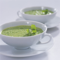 Fresh Pea Soup a la Elizabeth David